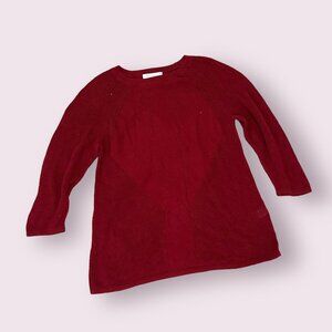 Womens Petite Christopher & Banks Sweater Red size Medium